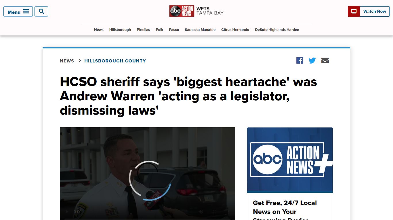 HCSO sheriff says 'biggest heartache' was Andrew Warren 'acting as a ...